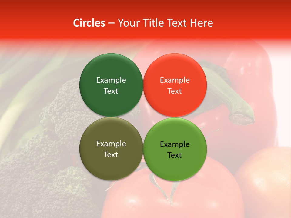 Fresh Vegetable On White Background PowerPoint Template