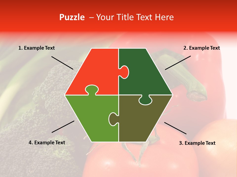 Fresh Vegetable On White Background PowerPoint Template