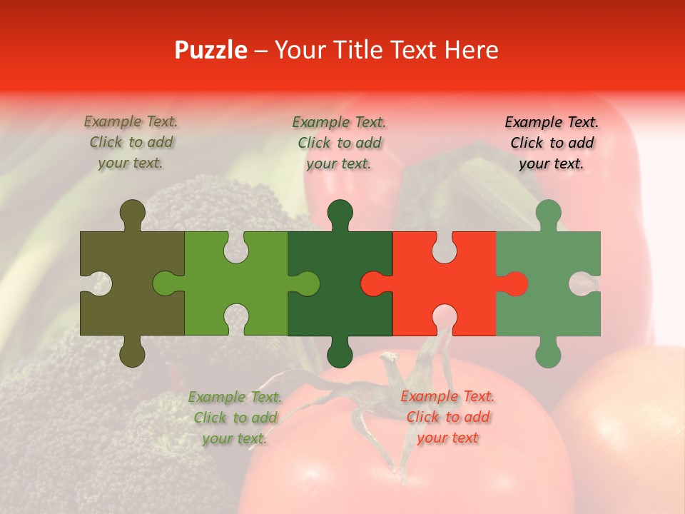 Fresh Vegetable On White Background PowerPoint Template