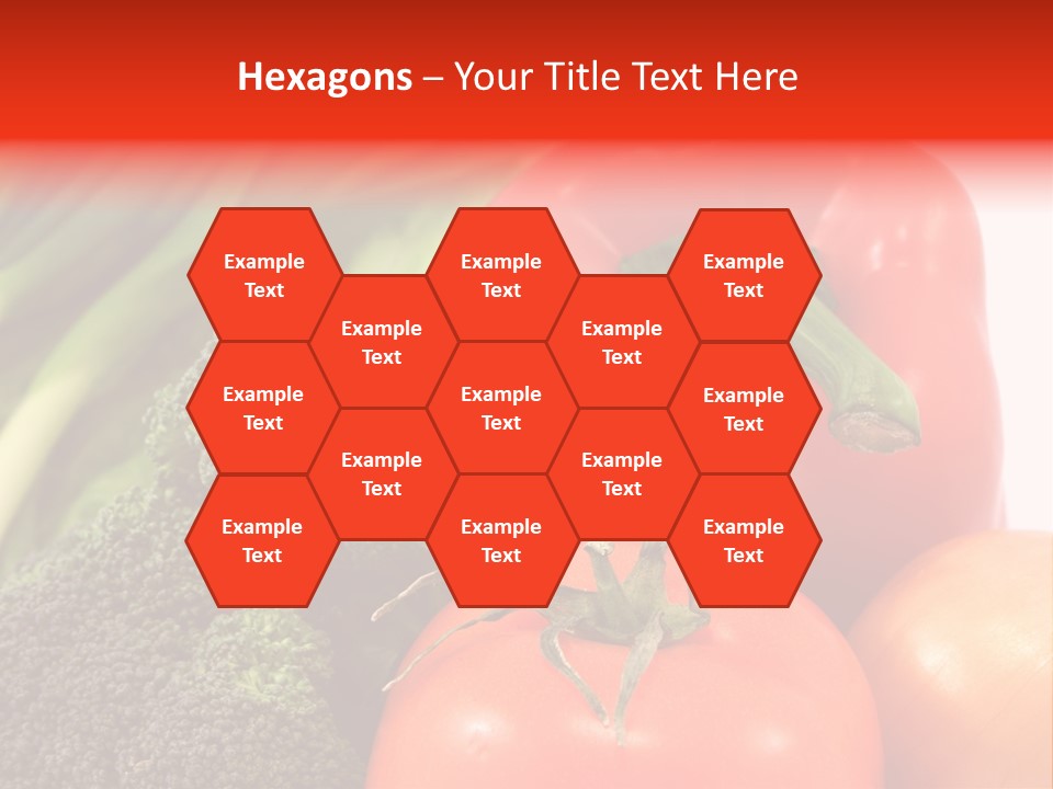 Fresh Vegetable On White Background PowerPoint Template