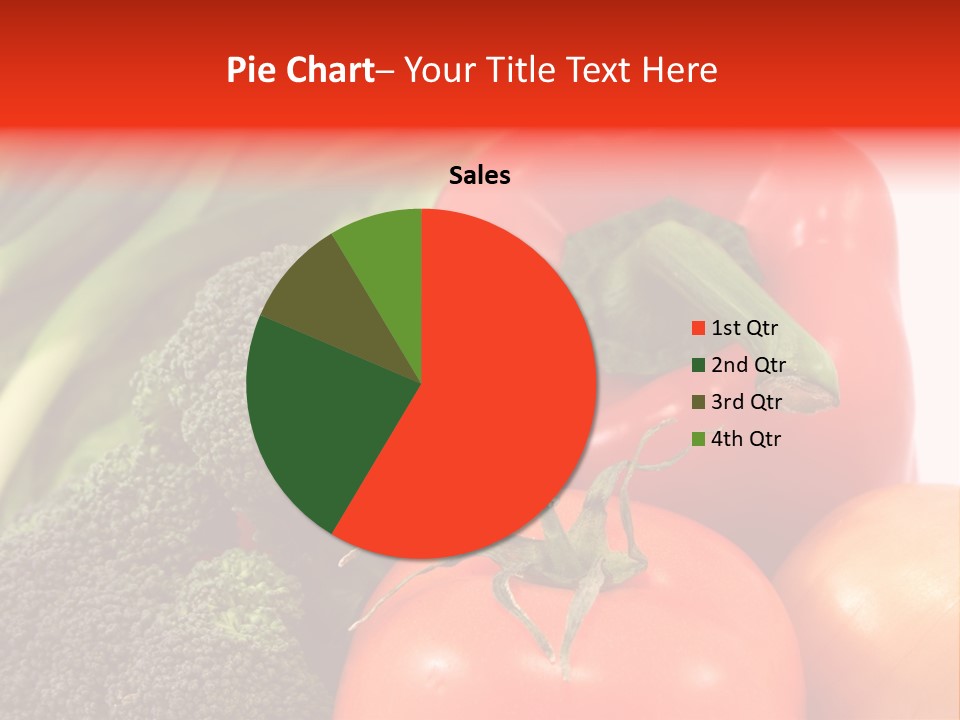 Fresh Vegetable On White Background PowerPoint Template