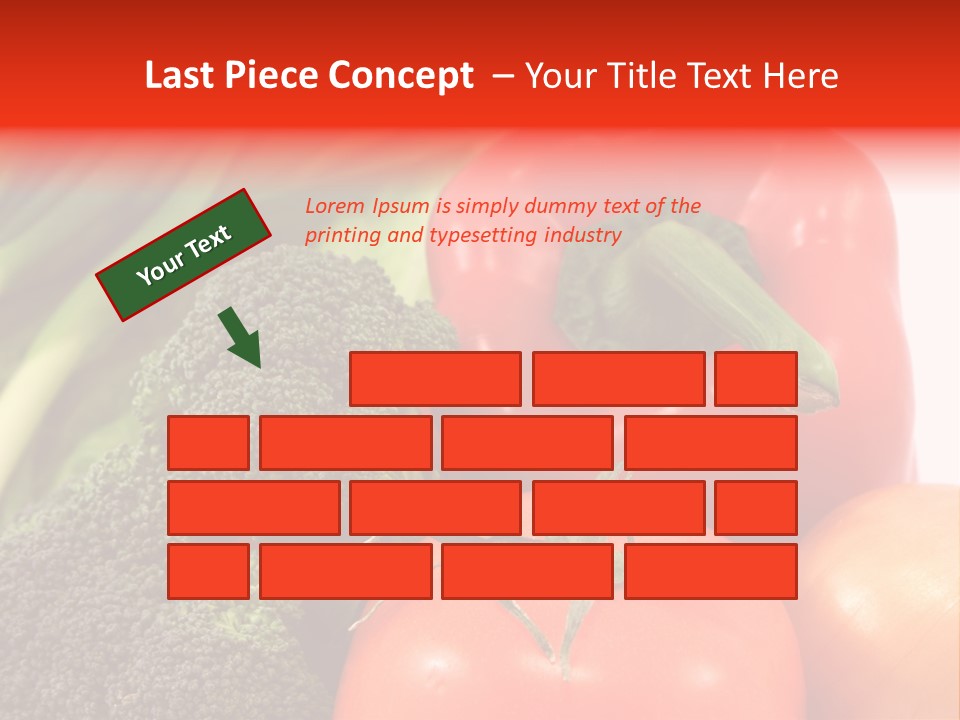 Fresh Vegetable On White Background PowerPoint Template