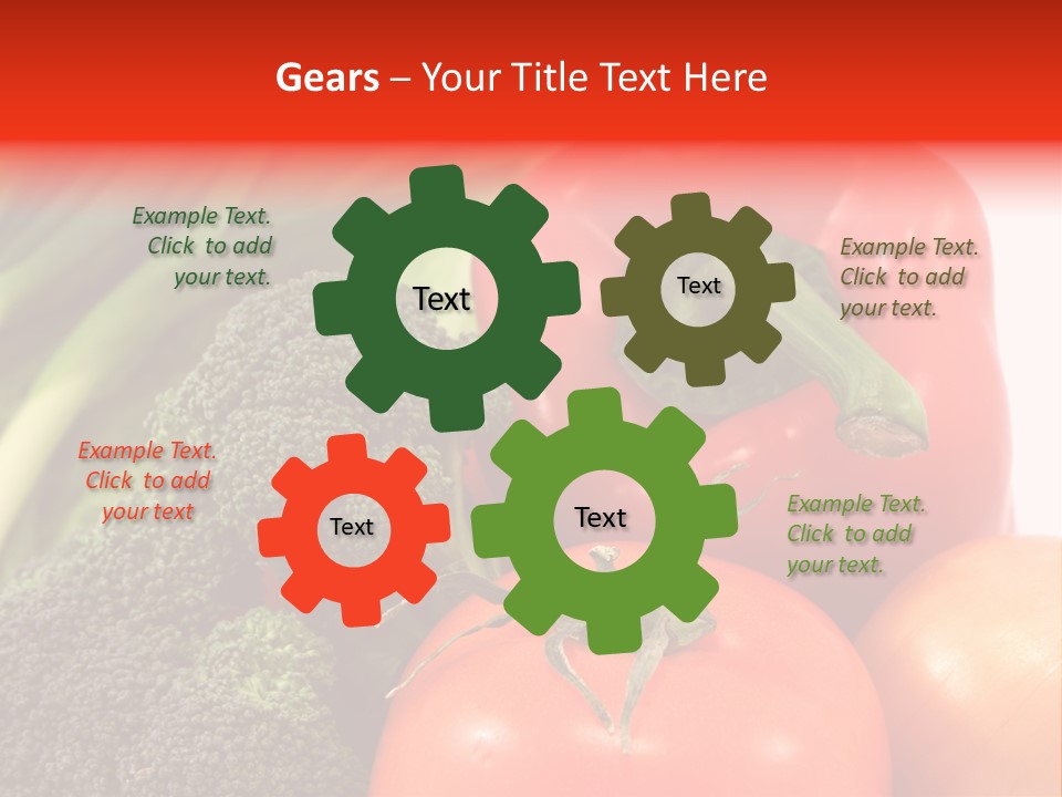 Fresh Vegetable On White Background PowerPoint Template