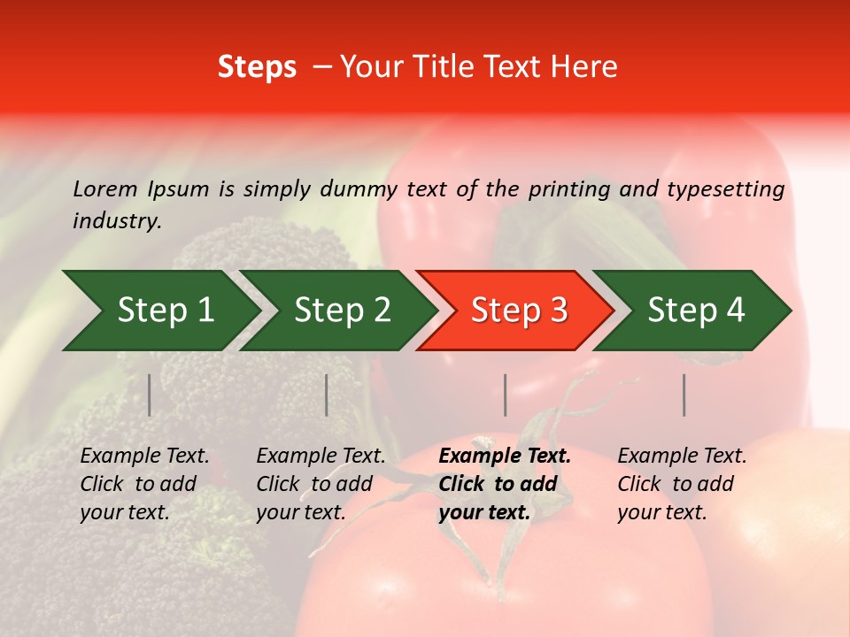 Fresh Vegetable On White Background PowerPoint Template
