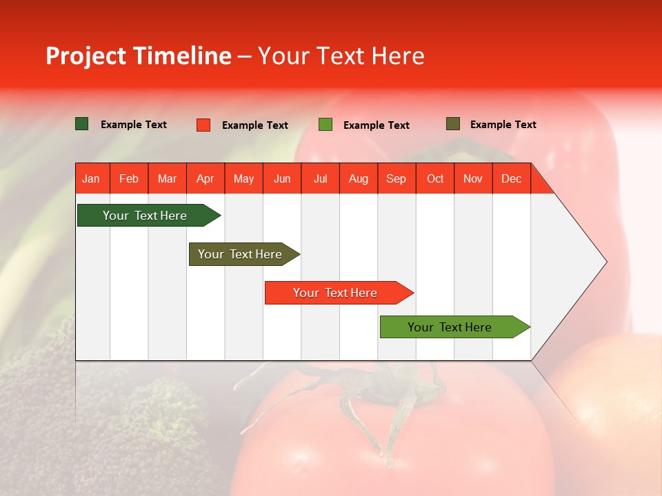 Fresh Vegetable On White Background PowerPoint Template