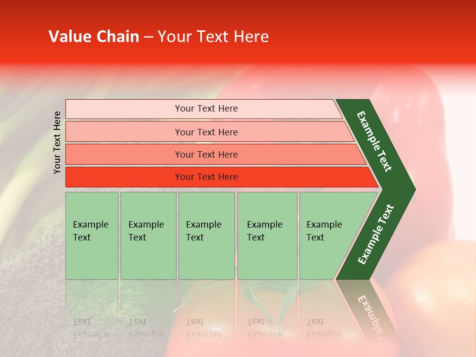 Fresh Vegetable On White Background PowerPoint Template