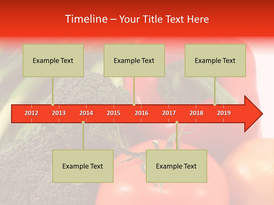 Fresh Vegetable On White Background PowerPoint Template