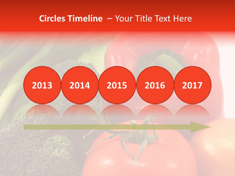 Fresh Vegetable On White Background PowerPoint Template