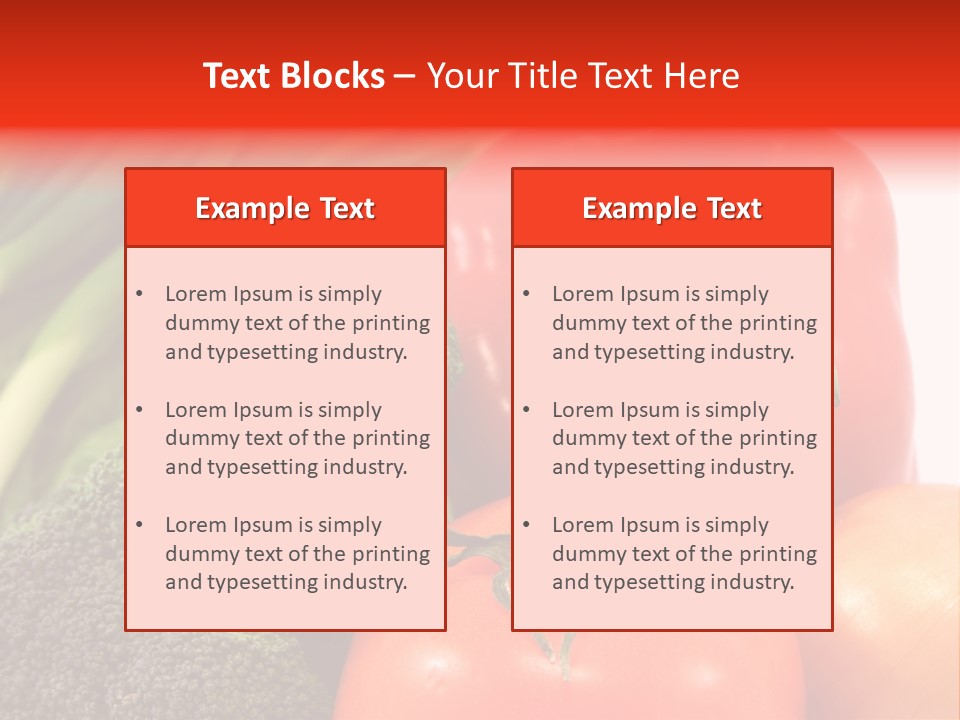 Fresh Vegetable On White Background PowerPoint Template