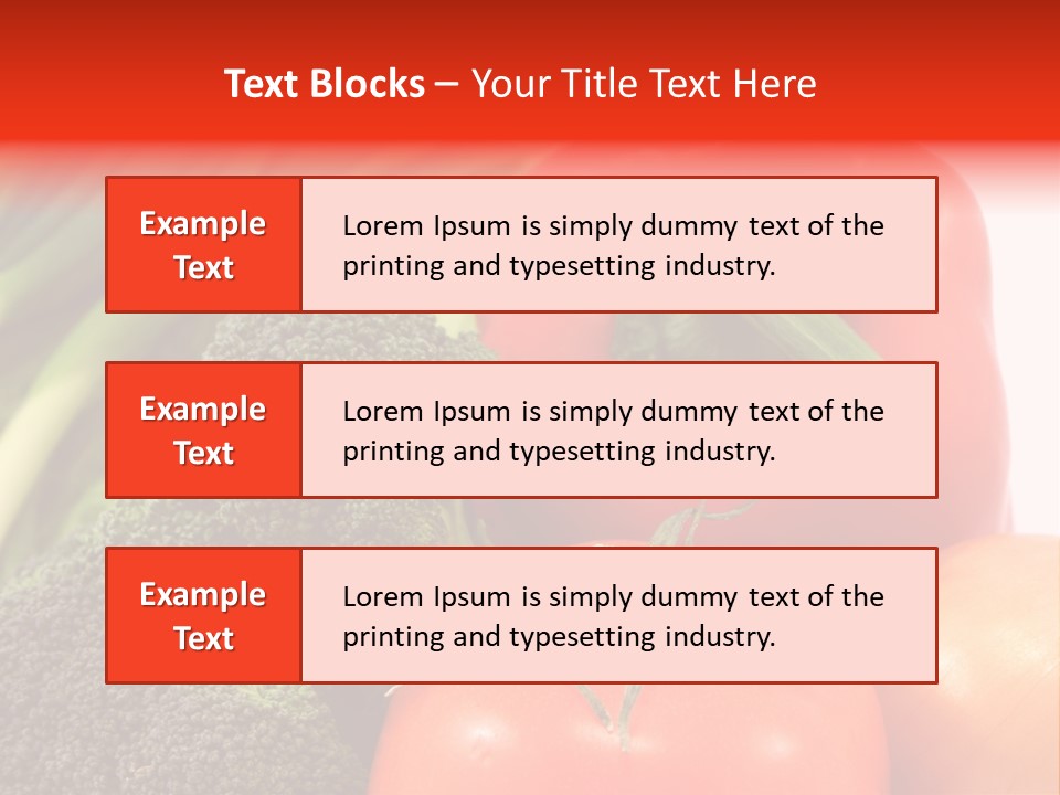 Fresh Vegetable On White Background PowerPoint Template