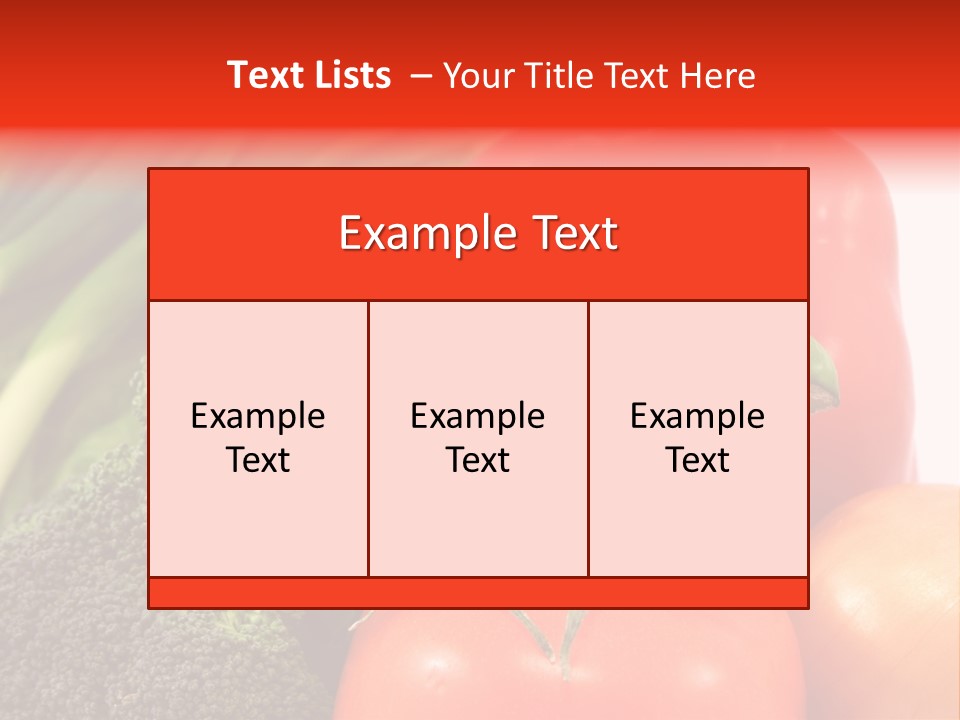 Fresh Vegetable On White Background PowerPoint Template