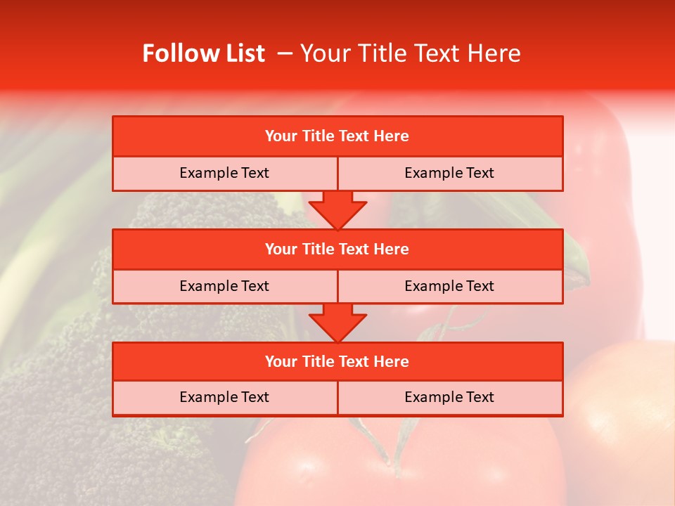 Fresh Vegetable On White Background PowerPoint Template