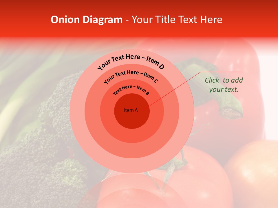 Fresh Vegetable On White Background PowerPoint Template