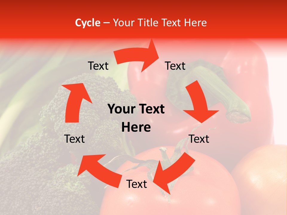 Fresh Vegetable On White Background PowerPoint Template