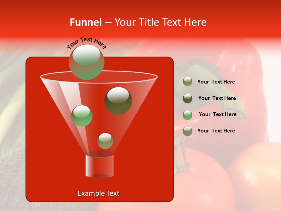 Fresh Vegetable On White Background PowerPoint Template