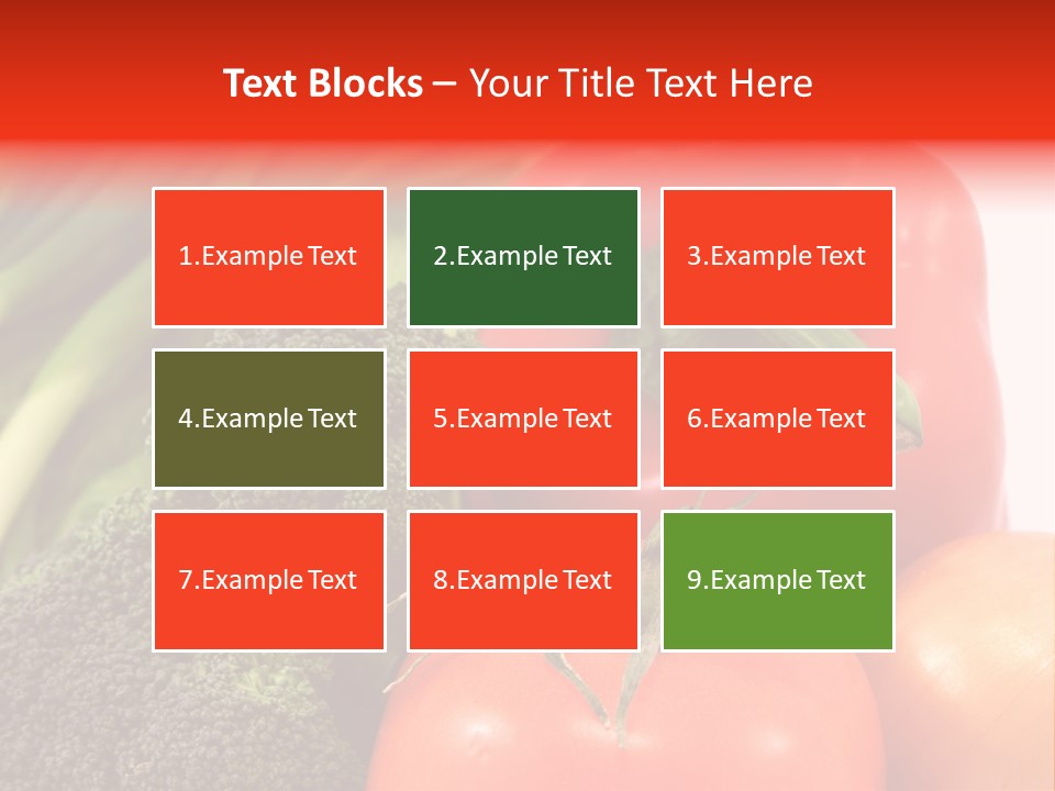 Fresh Vegetable On White Background PowerPoint Template