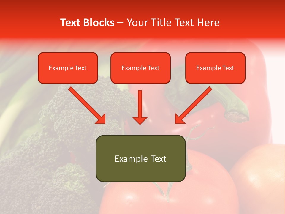Fresh Vegetable On White Background PowerPoint Template