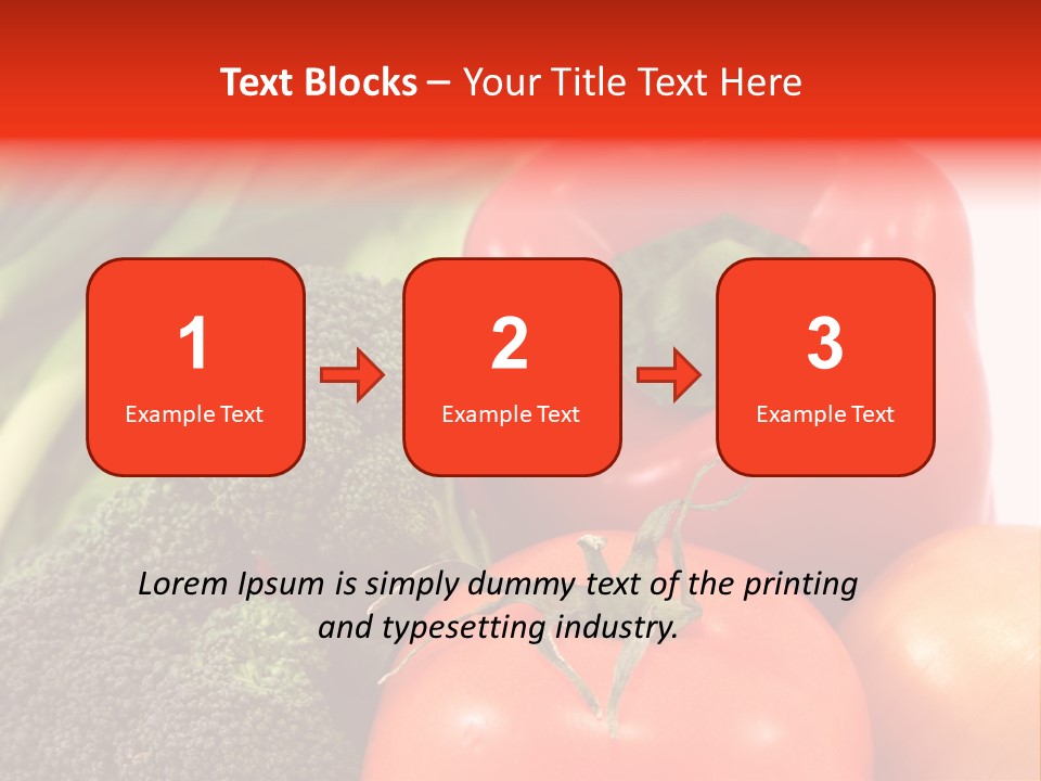 Fresh Vegetable On White Background PowerPoint Template