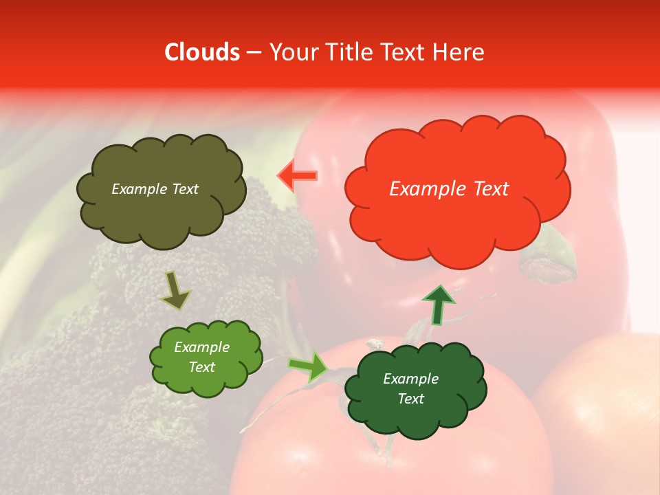 Fresh Vegetable On White Background PowerPoint Template