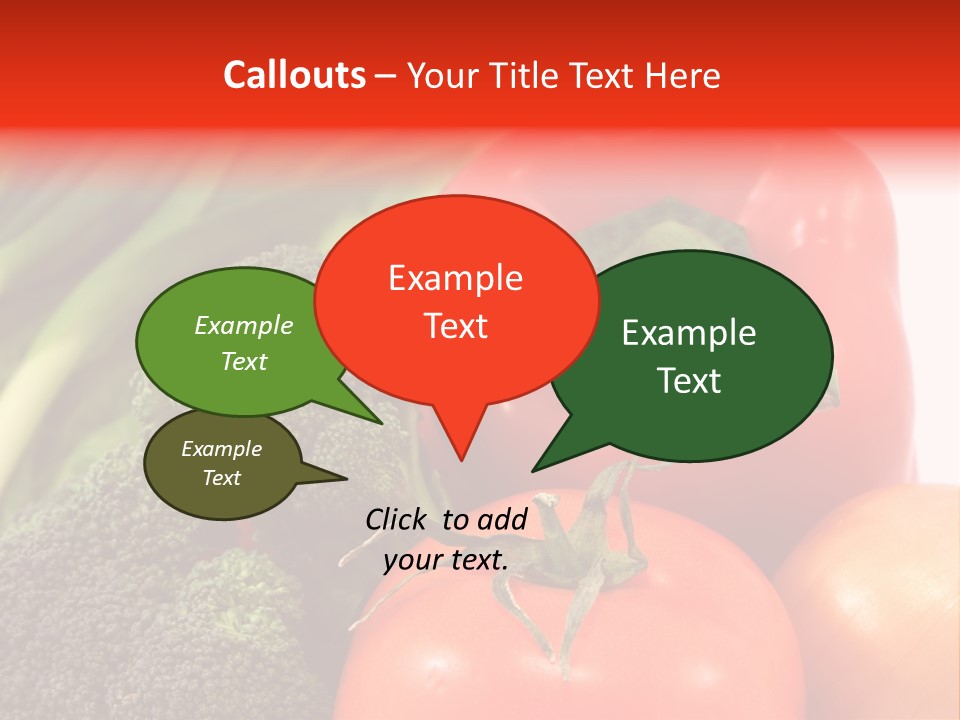 Fresh Vegetable On White Background PowerPoint Template