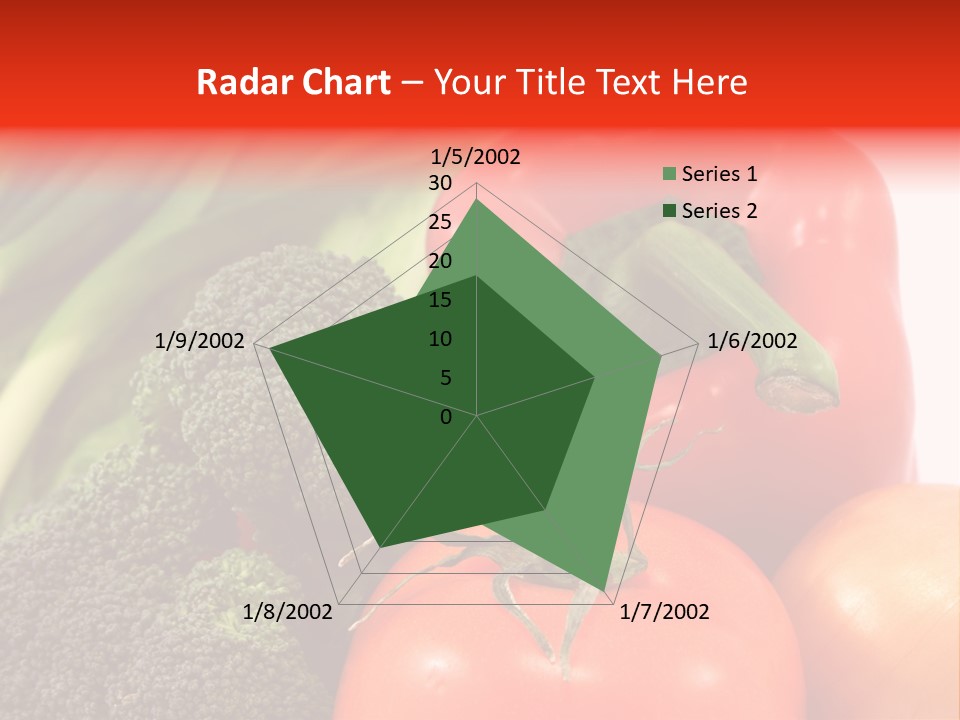 Fresh Vegetable On White Background PowerPoint Template