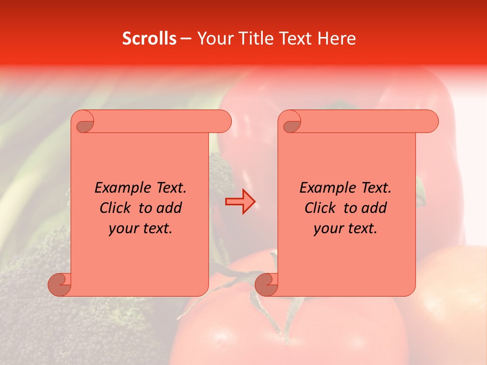 Fresh Vegetable On White Background PowerPoint Template