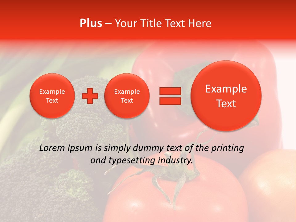 Fresh Vegetable On White Background PowerPoint Template