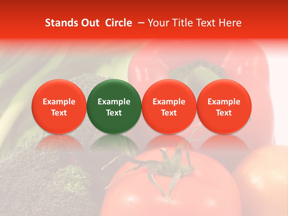 Fresh Vegetable On White Background PowerPoint Template