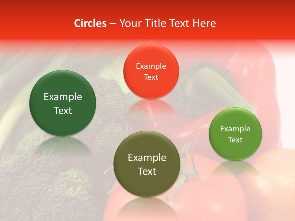 Fresh Vegetable On White Background PowerPoint Template