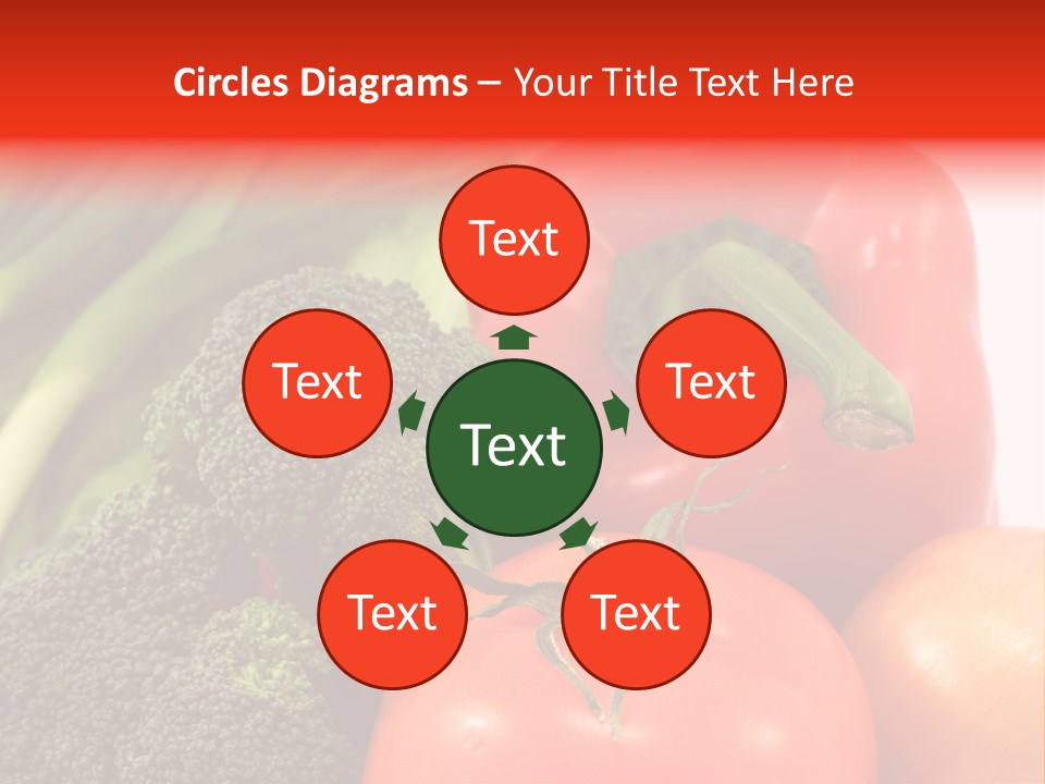 Fresh Vegetable On White Background PowerPoint Template