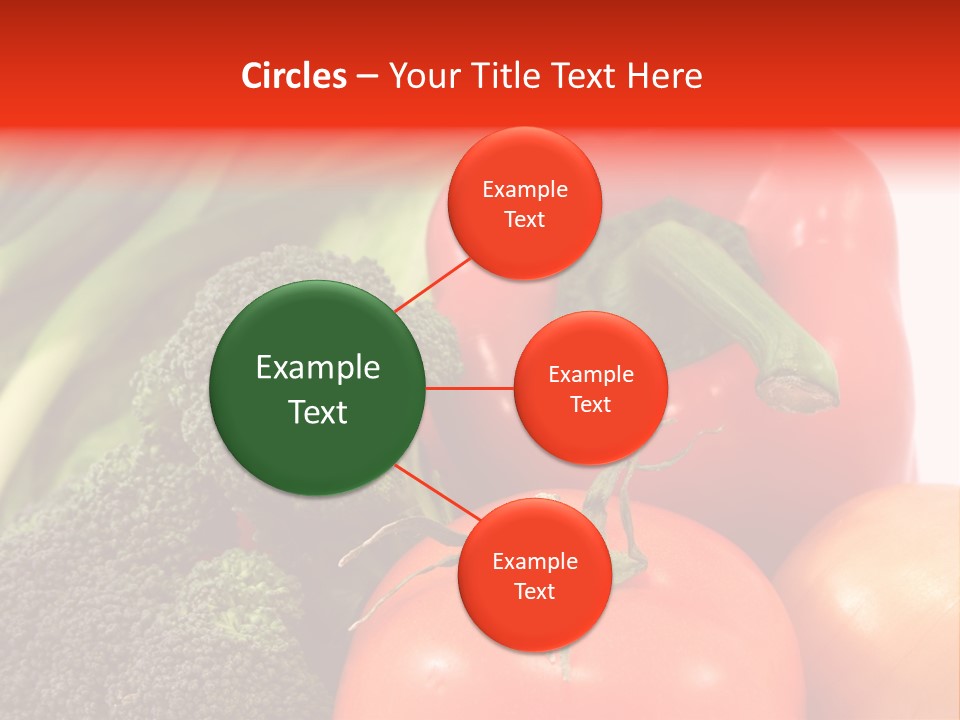 Fresh Vegetable On White Background PowerPoint Template