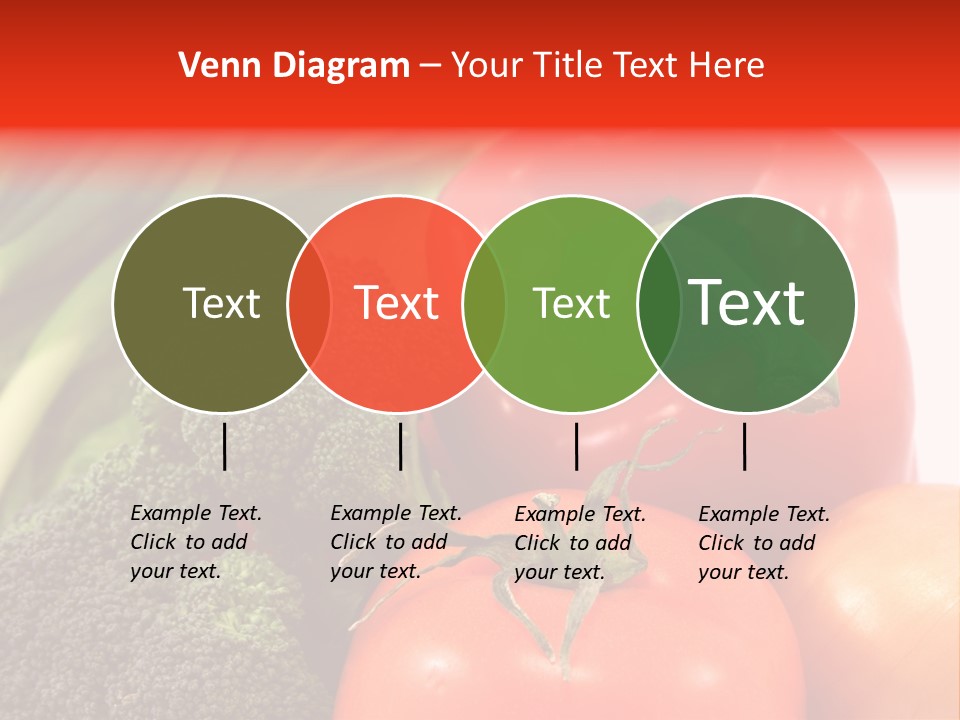 Fresh Vegetable On White Background PowerPoint Template