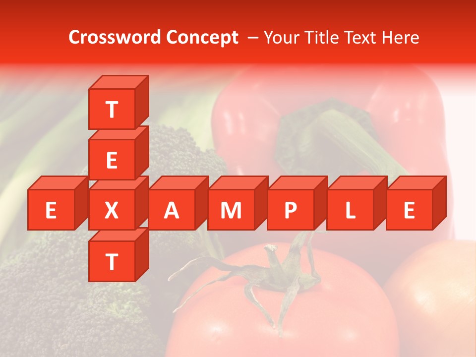 Fresh Vegetable On White Background PowerPoint Template