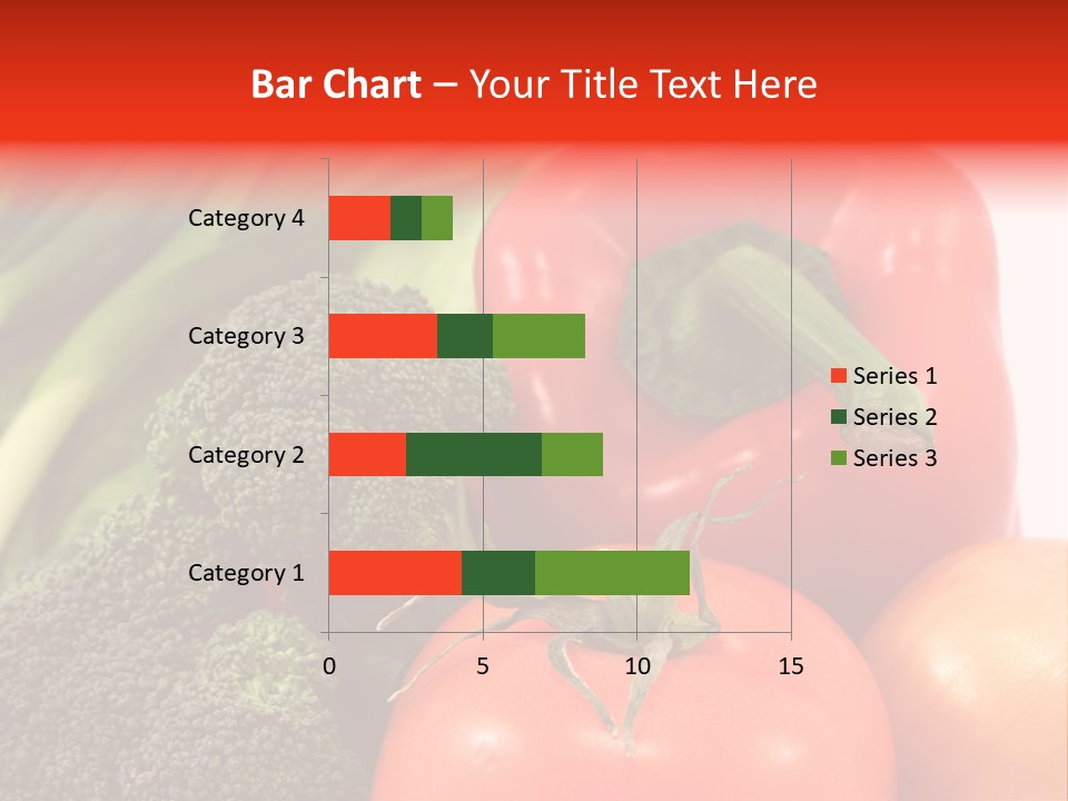 Fresh Vegetable On White Background PowerPoint Template