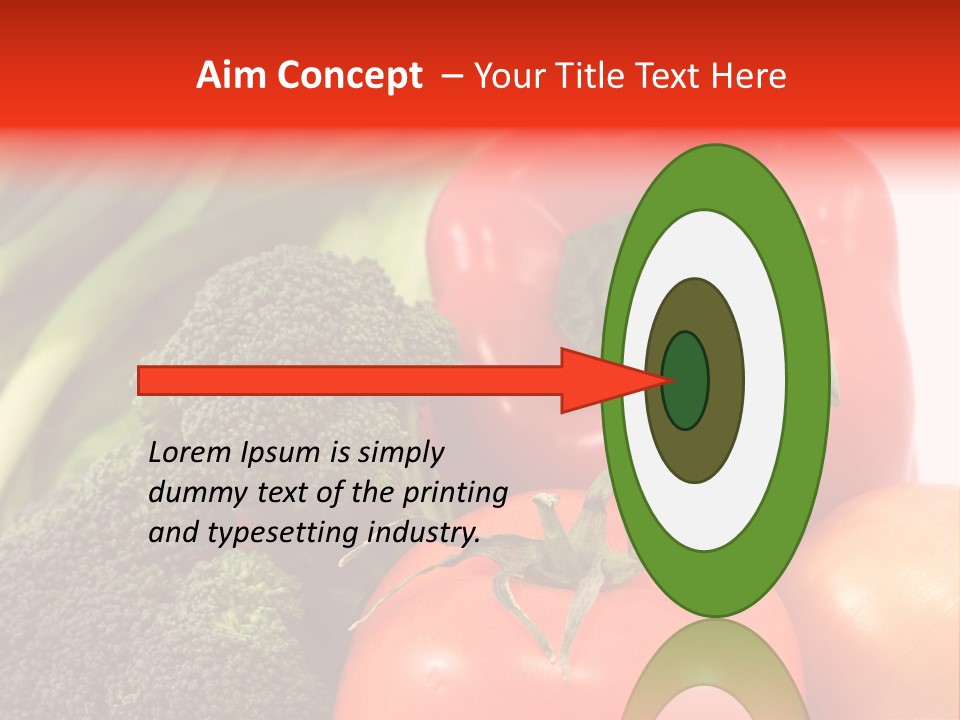 Fresh Vegetable On White Background PowerPoint Template