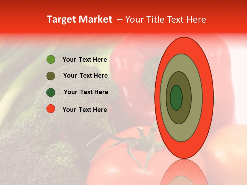 Fresh Vegetable On White Background PowerPoint Template