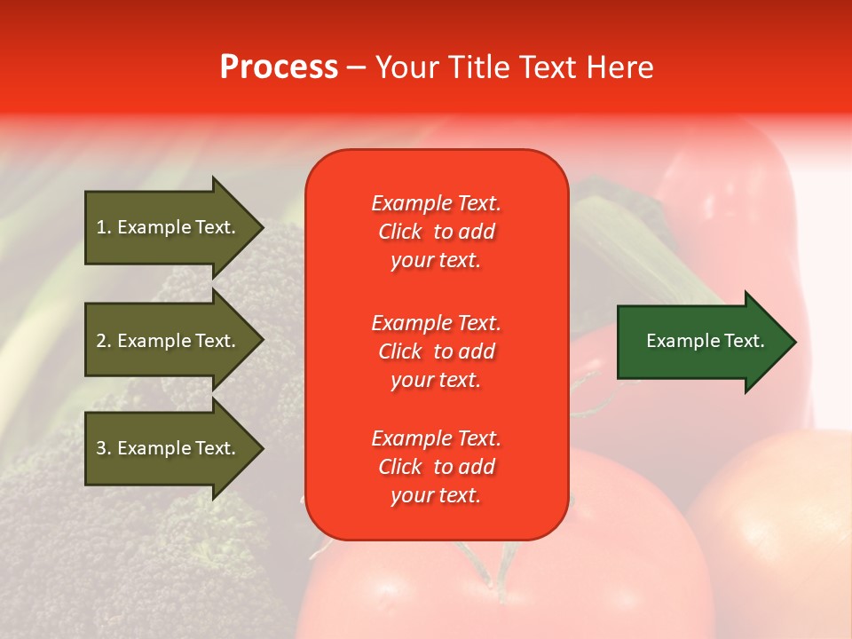 Fresh Vegetable On White Background PowerPoint Template