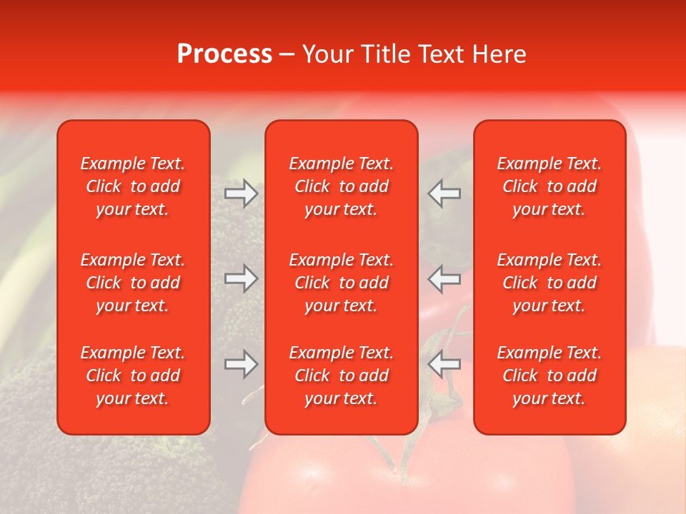 Fresh Vegetable On White Background PowerPoint Template
