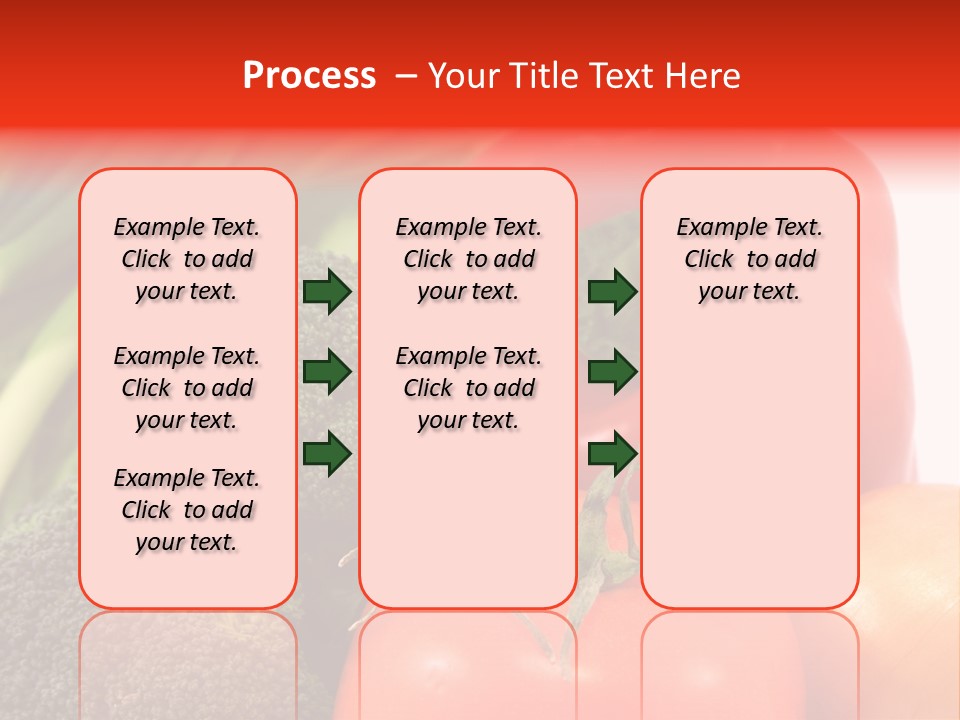 Fresh Vegetable On White Background PowerPoint Template