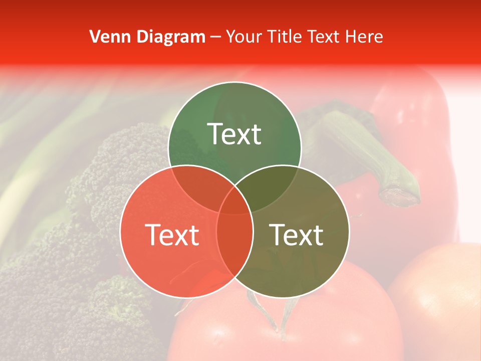 Fresh Vegetable On White Background PowerPoint Template