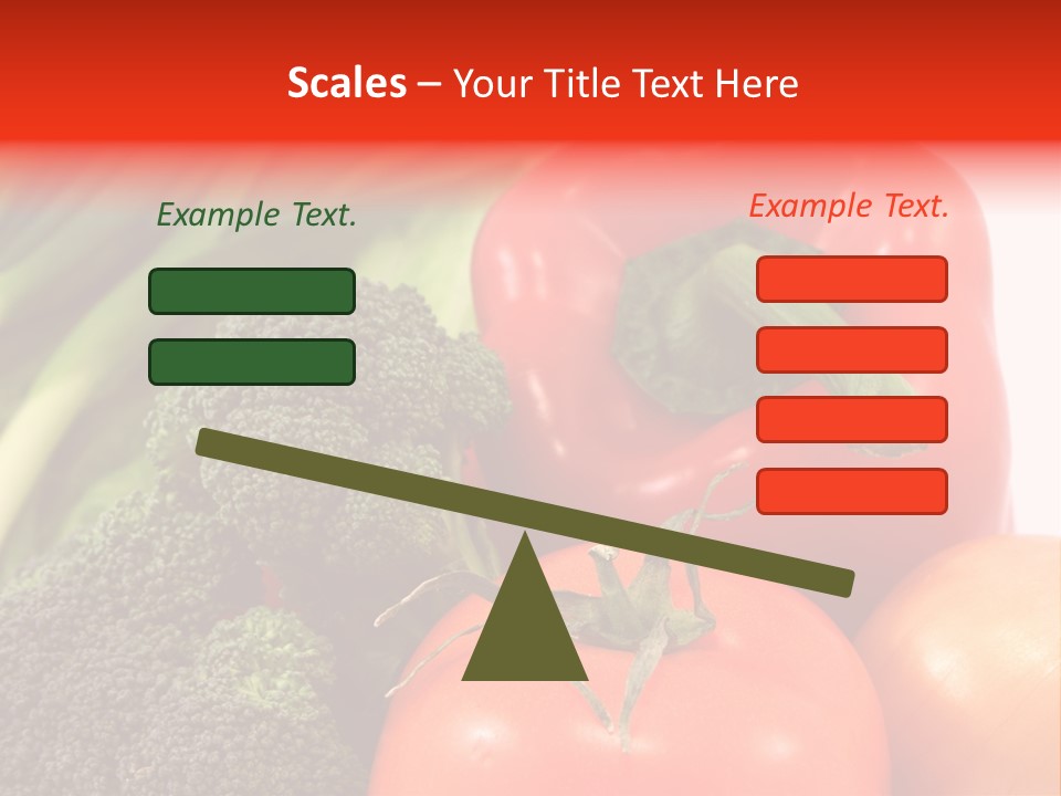 Fresh Vegetable On White Background PowerPoint Template