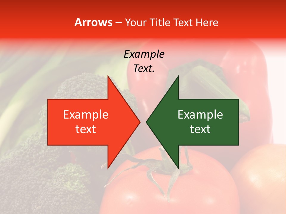 Fresh Vegetable On White Background PowerPoint Template