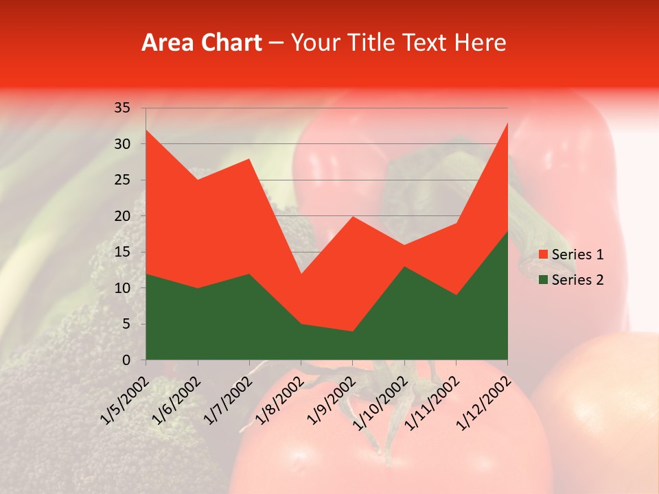 Fresh Vegetable On White Background PowerPoint Template