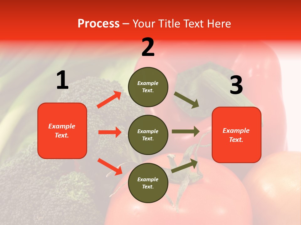 Fresh Vegetable On White Background PowerPoint Template