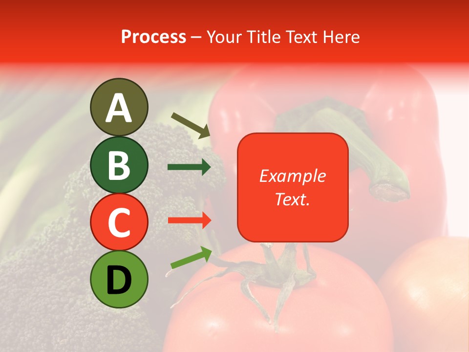 Fresh Vegetable On White Background PowerPoint Template