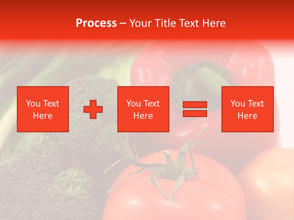 Fresh Vegetable On White Background PowerPoint Template