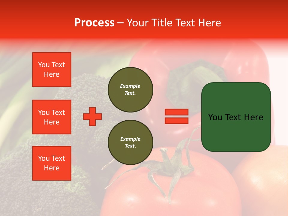 Fresh Vegetable On White Background PowerPoint Template