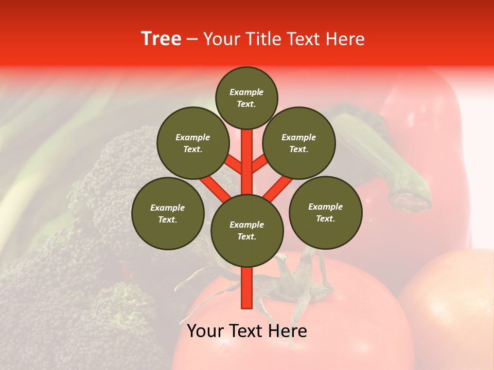 Fresh Vegetable On White Background PowerPoint Template