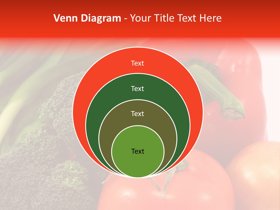 Fresh Vegetable On White Background PowerPoint Template