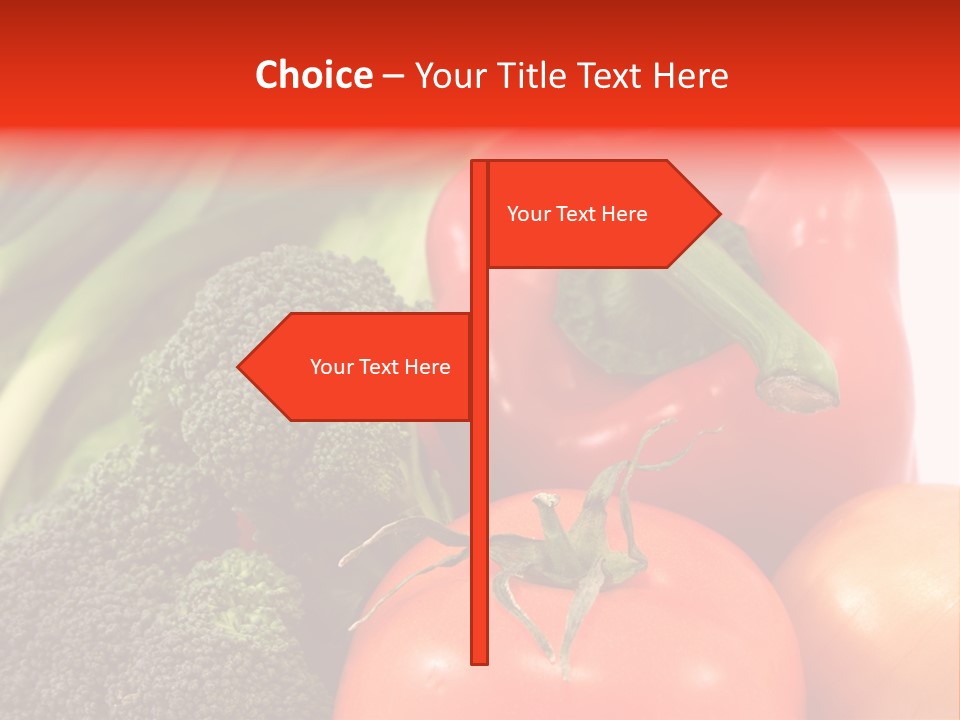 Fresh Vegetable On White Background PowerPoint Template